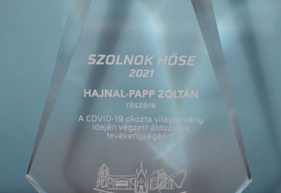 Szolnok Hőse díjat kapott kollégánk